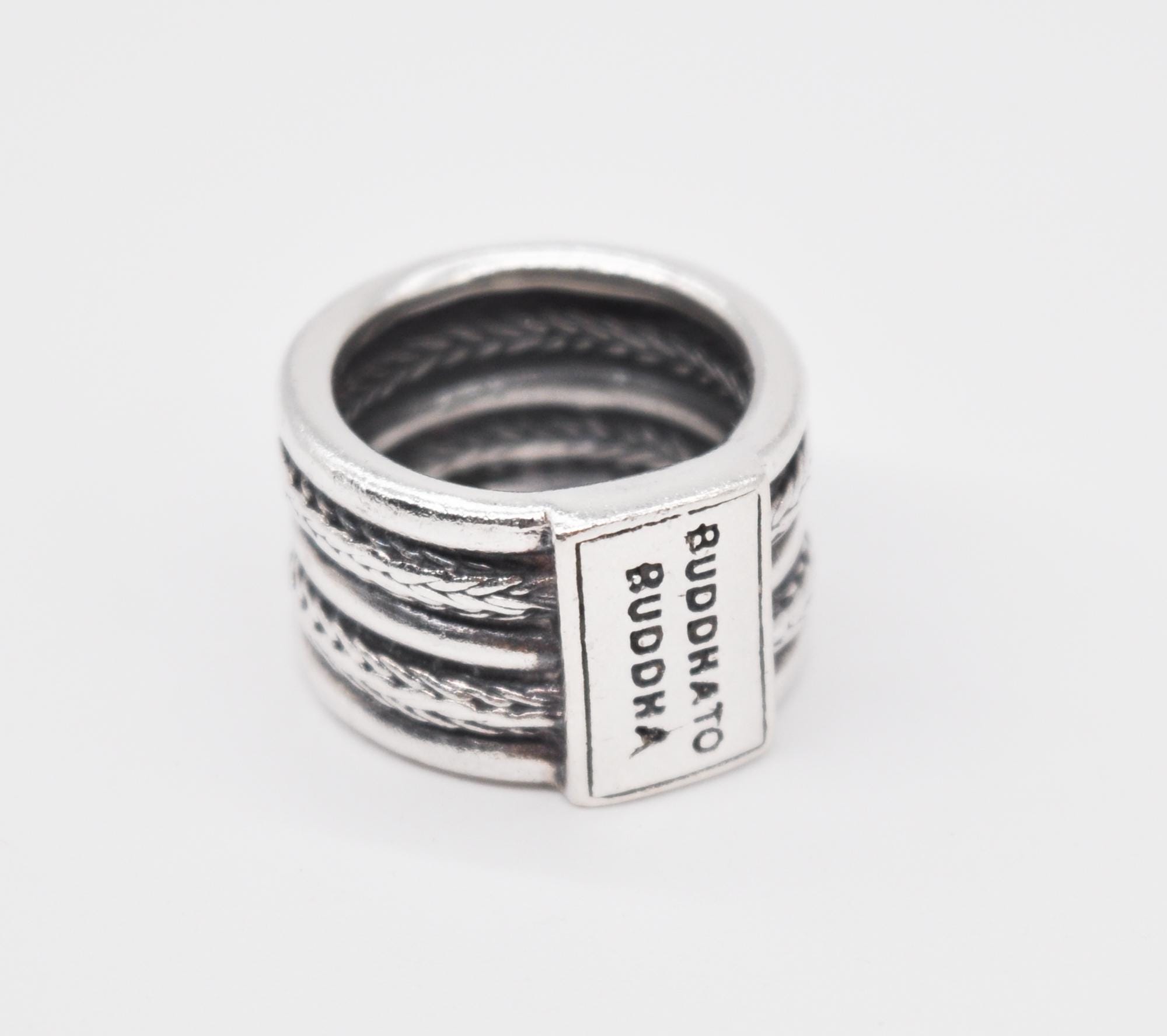 Buddha to Buddha Vintage Massive 925 Sterling Silver Handmade Ring