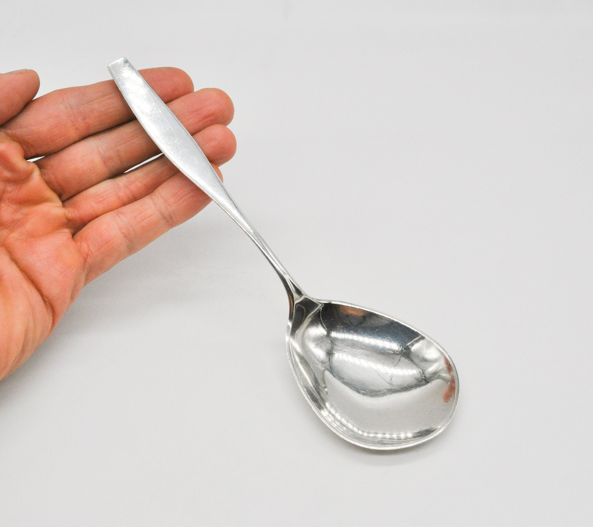 HANS HANSEN Vintage Danish 925 Sterling Silver Table Spoon. - Etsy