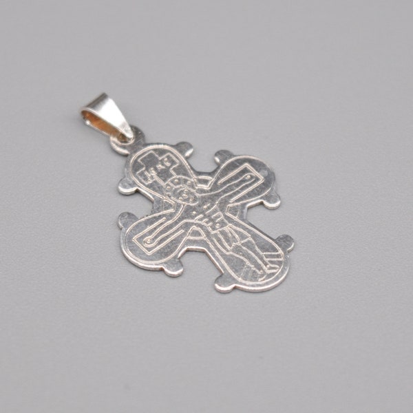 Bernhard Hertz Danish 925 Sterling Silver Dagmar Cross, Religious Necklace Pendant, Crucifix.