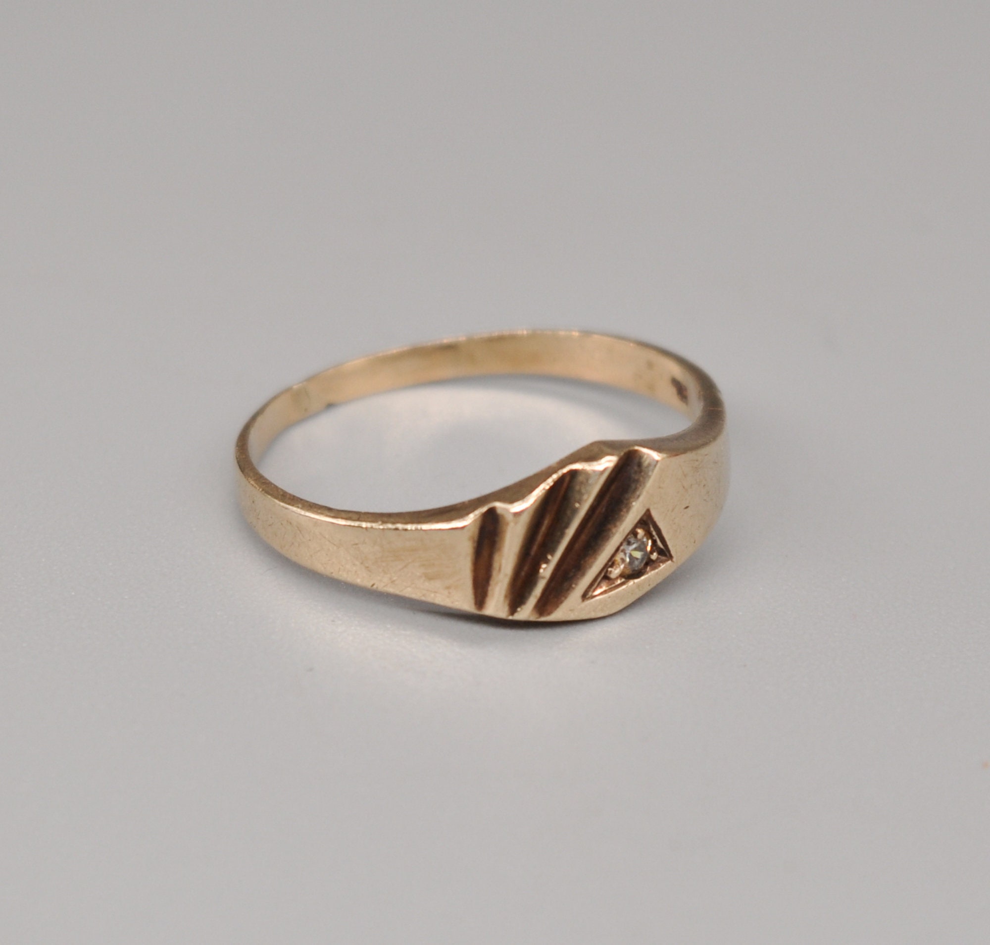 Knud Lind Vintage Danish 8K Gold Ring. Size: 18.5 Mm US 8.5 - Etsy