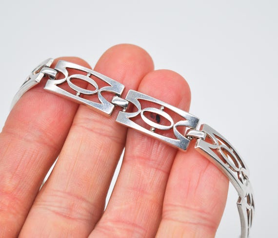 Vintage 830 Solid Silver Link Bracelet. Length: 1… - image 6