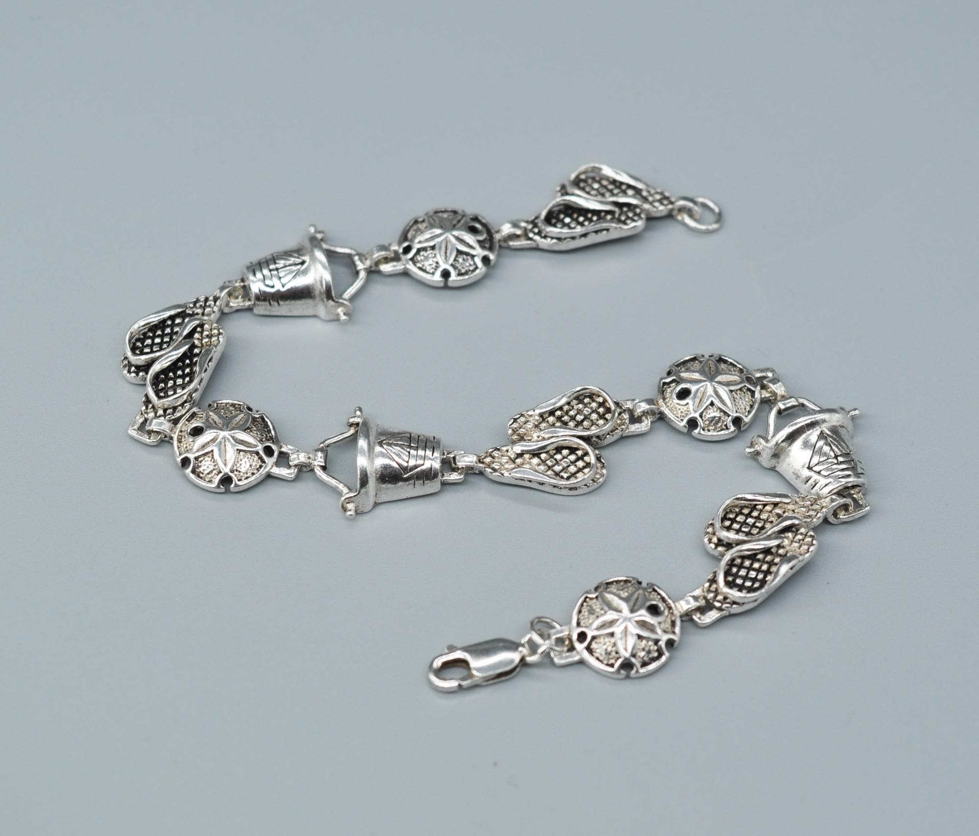 k*.様 vintage S925 bracelet Sterling Silver S925 Bracelet - Vintage Retro Handmade