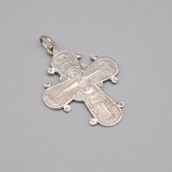 Hans Jensen Danish 830 Silver Dagmar Cross, Religious Necklace Pendant, Crucifix.