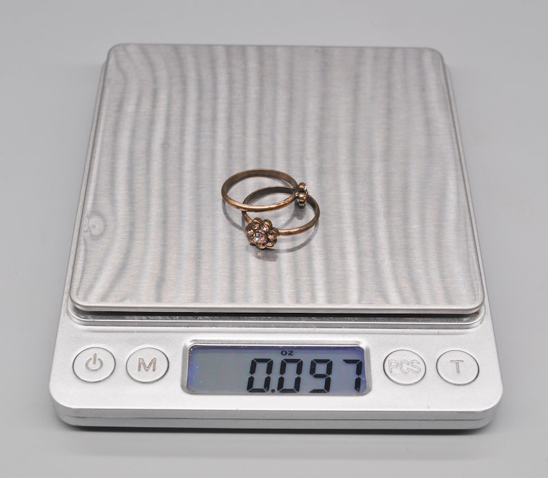 PILGRIM Danish Bronze Tone Metal Floral Stacking Rings. Size 17.5 Mm ...