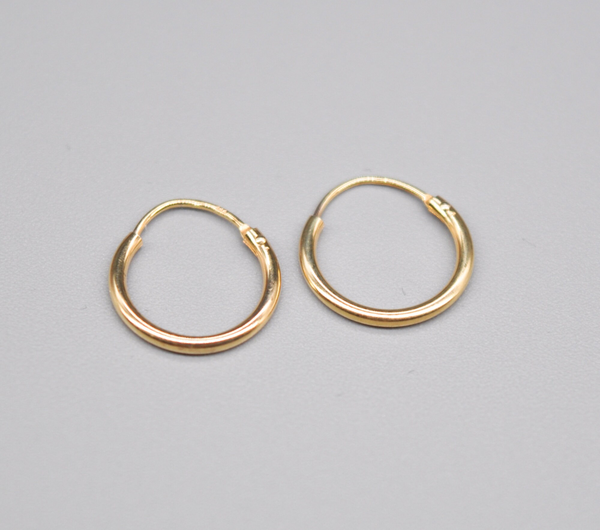 JENS AAGAARD Danish Tiny 8K (333) Gold Hoop Earrings. - Etsy