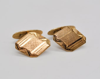 Vintage Victorian Gold Plated Cuff Links.