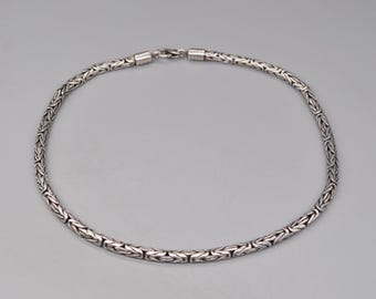 70's vintage silver925 necklace＆bracelet Vintage 70's Sterling Silver Cable Chain Bracelet 7.5