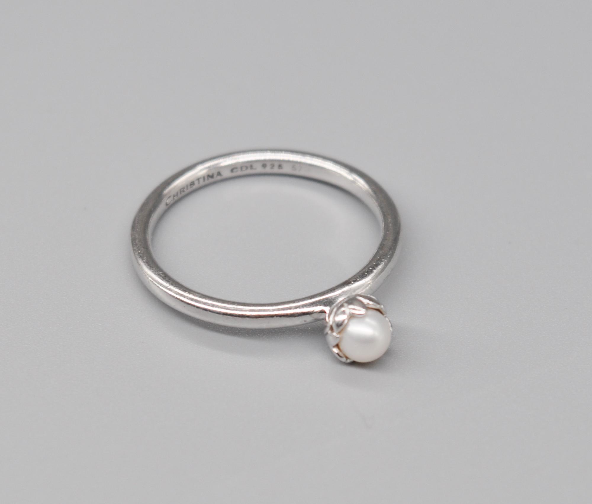 Christina CDL 925 Sterling Silver Ring. Size: 17 3/4 Mm US 7 3/4