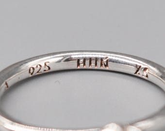 Hans Henrik Nygaard Danish 925 Sterling Silver Stacking Ring. Size