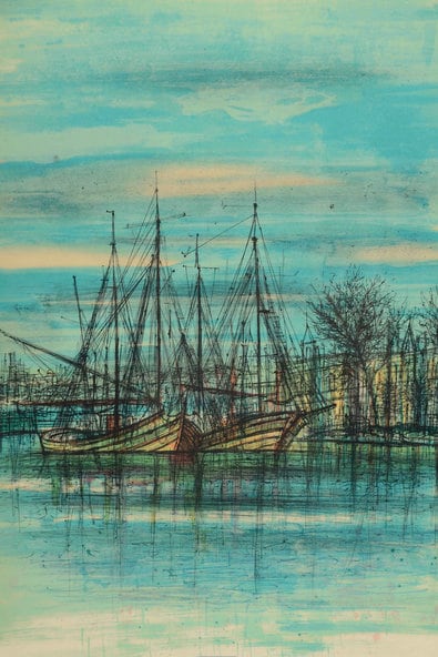 ジャン・カルズー限定版カラーリトグラフ：「港」 - Etsy 日本