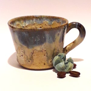 60ml Blue mottled handthrown Espresso cup hand painted, espresso cup