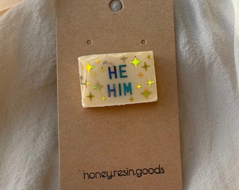 He/Him pronoun pin