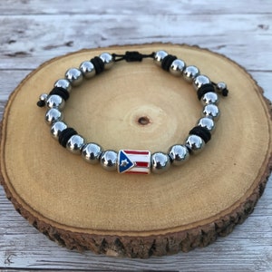 Unisex bracelet Puerto Rico flag