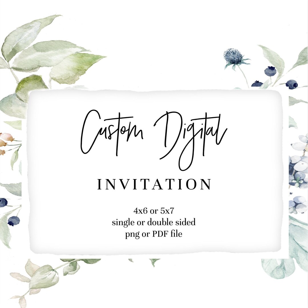 Custom Digital Party Invitation, Custom Design, Custom Made Invitation, Made to Order Invites