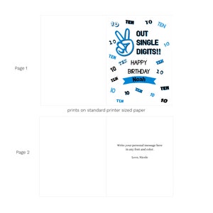 Printable Birthday Card for Boy, Personalized Greeting Card, Instant ...