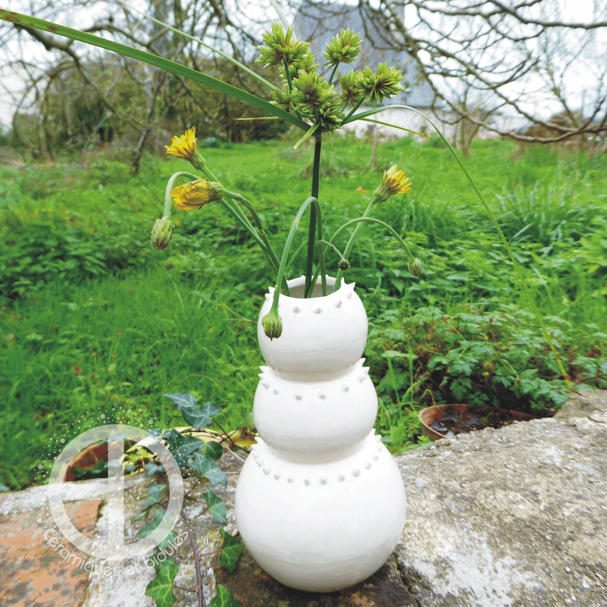 Vase Céramique. Faïence Émaillée. Kipik. Création Originale Unique. Made in France