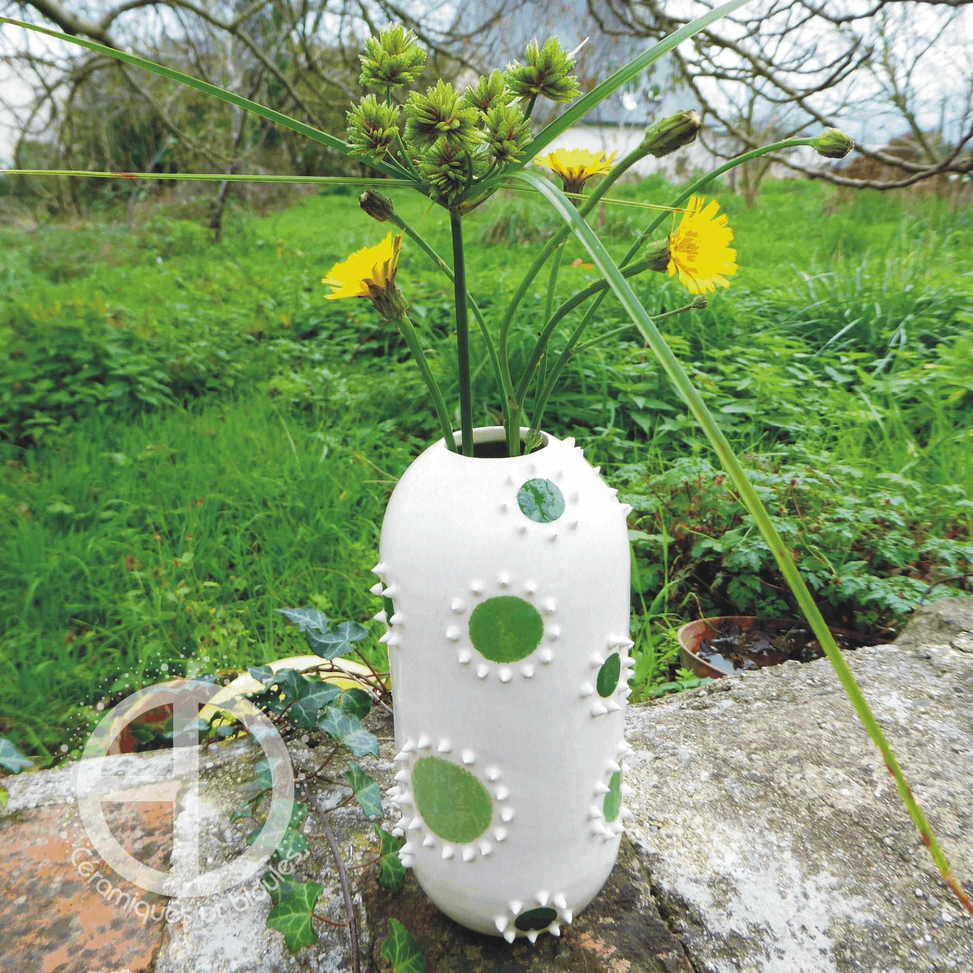 Vase Céramique. Faïence Émaillée. Kipik. Création Originale Unique. Made in France