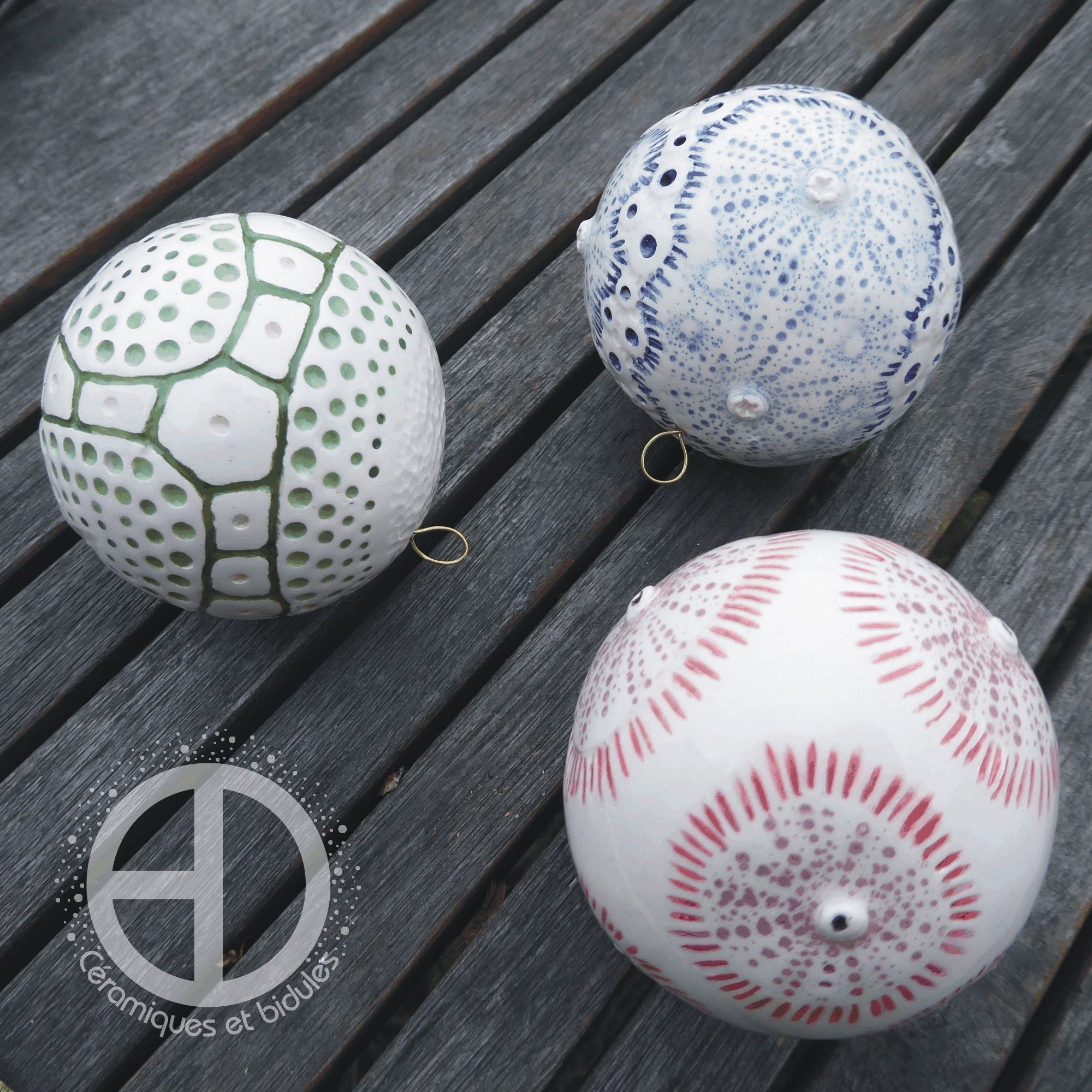 Décoration Céramique. Faïence Émaillée. Corail. Création Originale Unique. Made in France