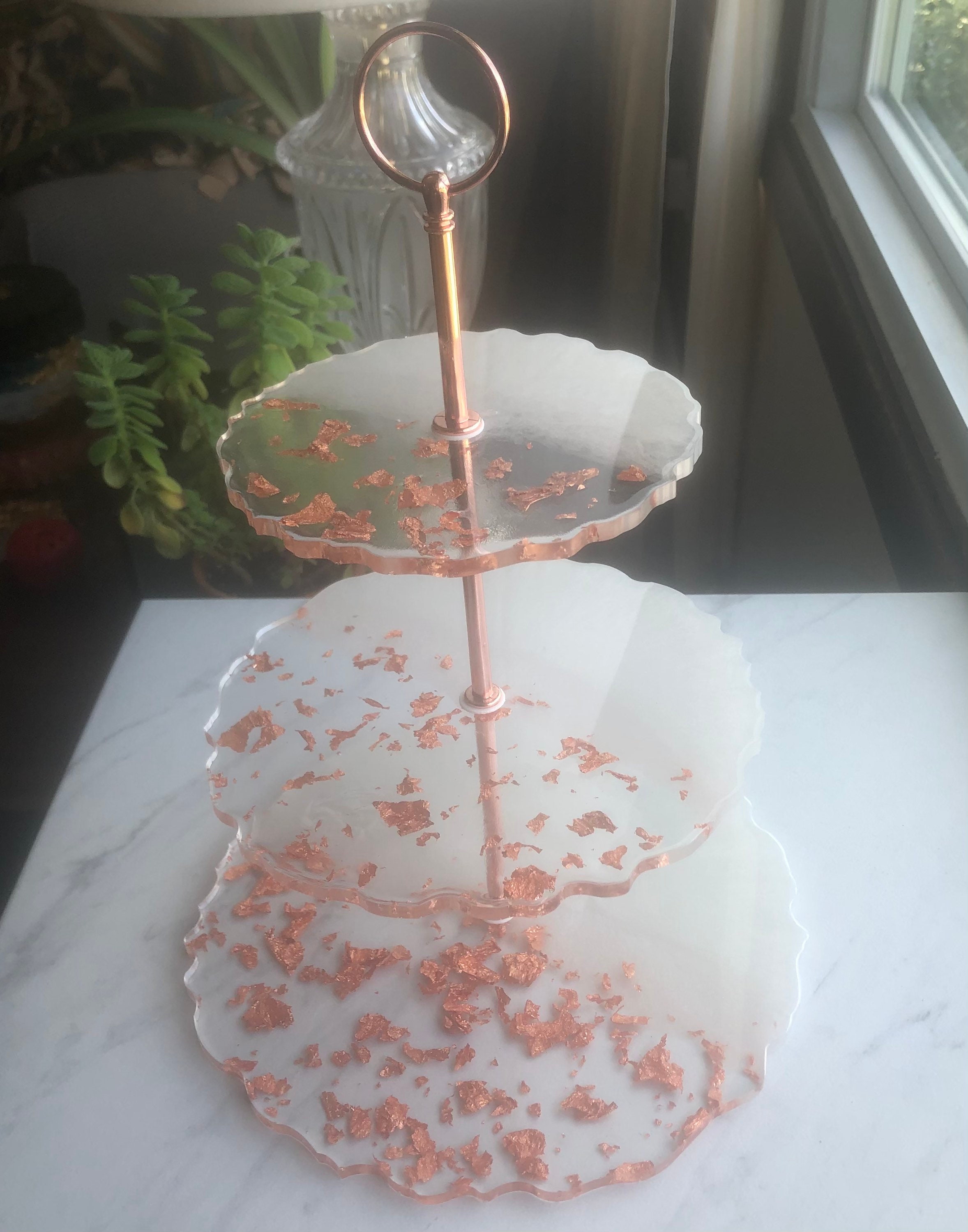 Three tier cupcake cake stand resin cake stand dessert Etsy