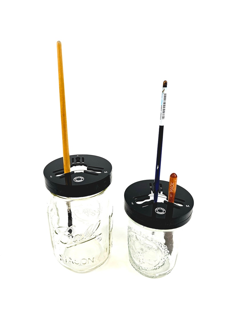 Brush Holder, Paint Brush Saver, Hand Made Brush Holder, Mason Jar