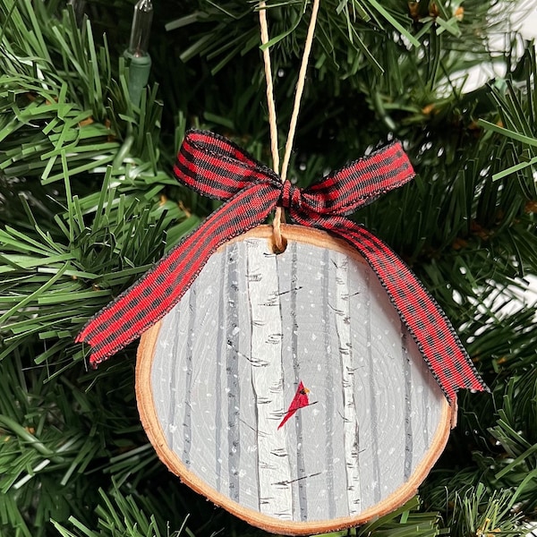 Birch Ornament - Etsy