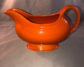 Original Vintage Red Fiestaware Gravy Boat Sauce Boat