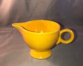 Vintage Fiestaware Ring Handle Creamer in Yellow