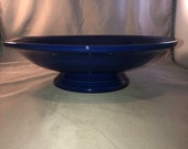Rare Vintage Cobalt Fiestaware 12 quot Comport Fruit Bowl