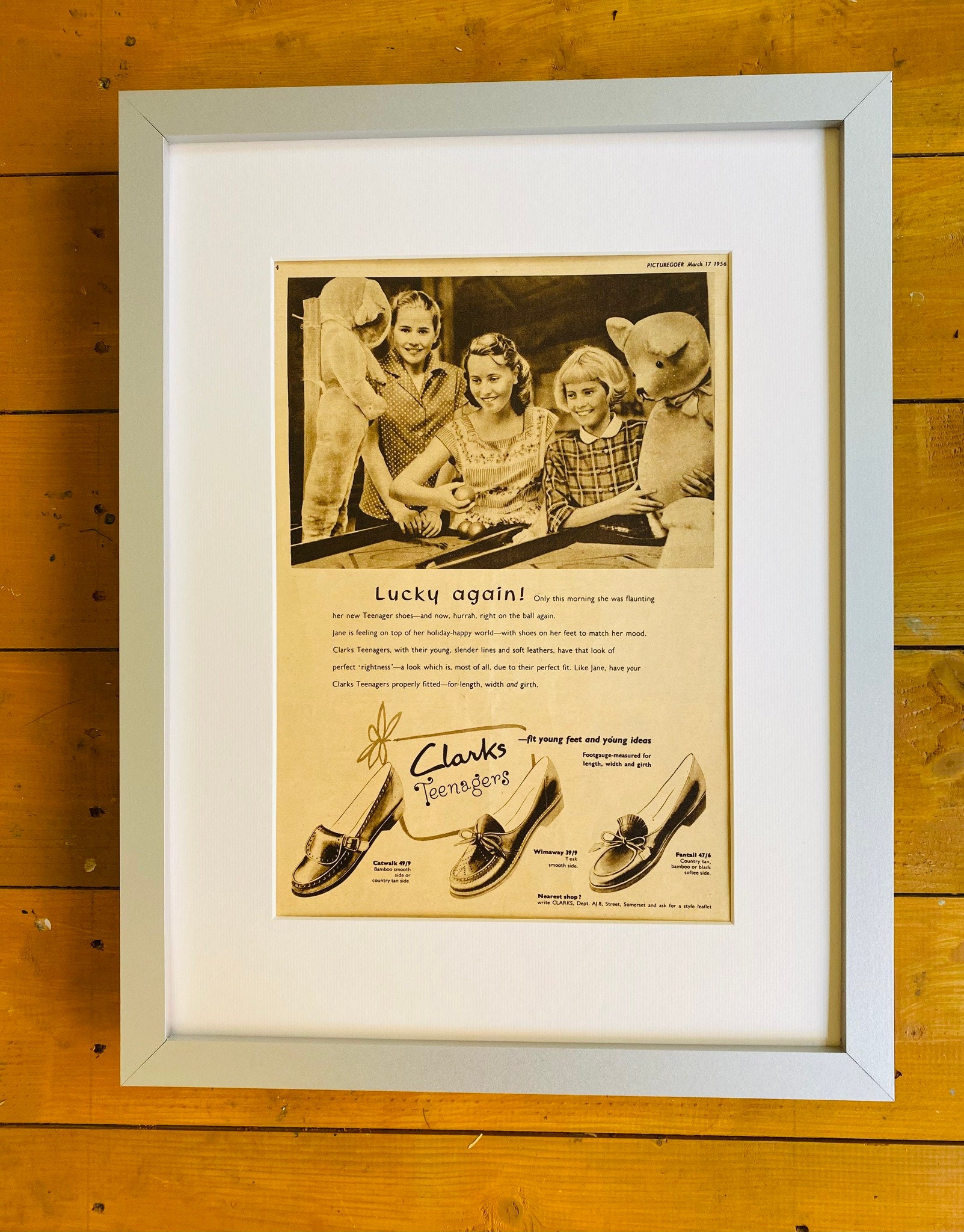 Original Vintage Clarks Shoes Advert 1950s Etsy