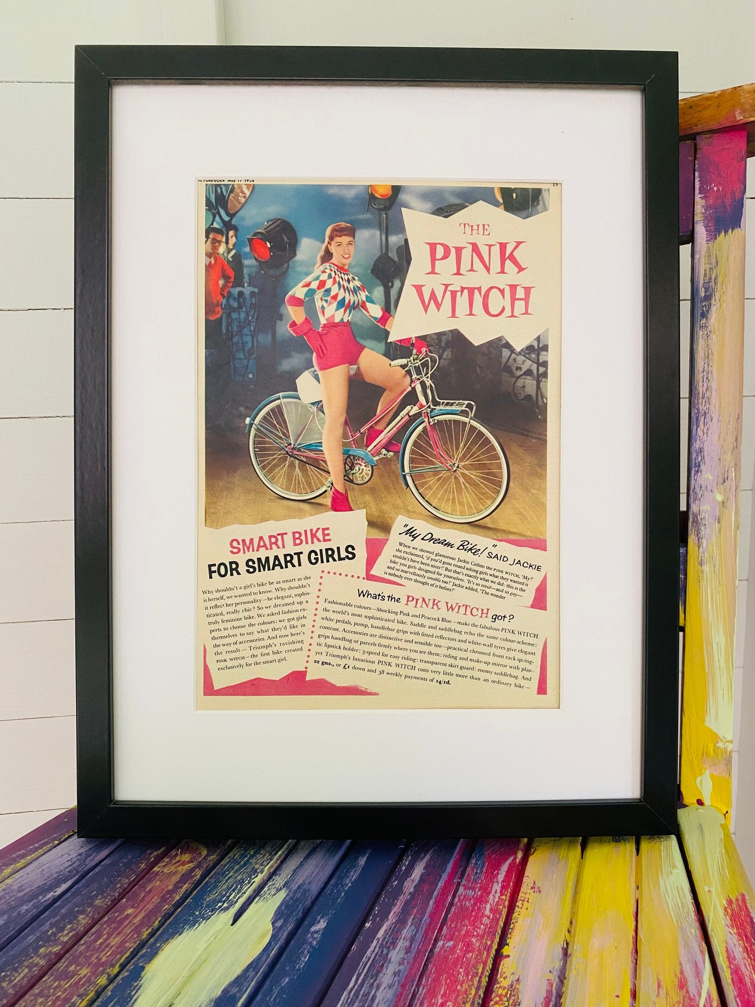 Rare Vintage Pink Witch Triumph Bike Advert Dated May 1958 .21cm X 30cm Etsy Canada