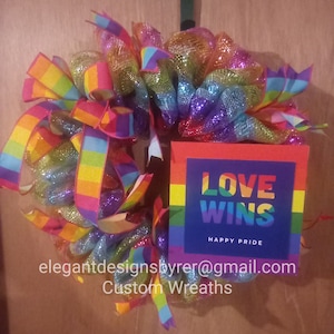 LGBTQ Wreath, Pride Wreath, Gay Pride Wreath