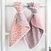 Comfort blanket - pom pom baby blanket - muslin comforter - flower baby blanket - double gauze baby lovey - security blanket - muslin cloth 