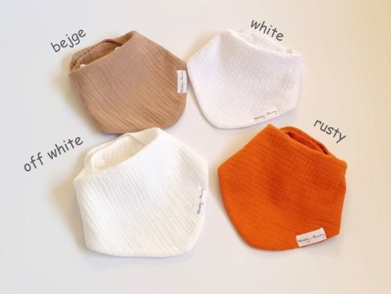 Muslin Baby Bandana Bib Classic Plain Baby Bib Etsy UK