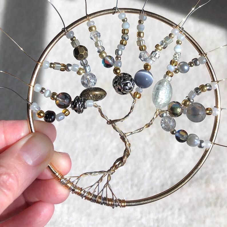 4 Custom Color Beaded Tree of Life Suncatcher/ Ornament Etsy