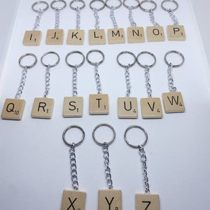 Porte-clés, Porte-clés fait main, Porte-clés lettre, Porte-clés recyclé, Porte-clés alphabet, Porte-clés en bois
