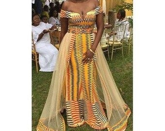 kente wedding dress styles