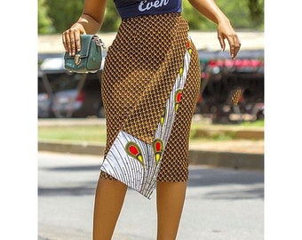 African pencil skirt, High waist midi skirt, Ankara skirt, African skirt, African Ankara fabric, High waist pencil skirt, Sexy pencil skirt