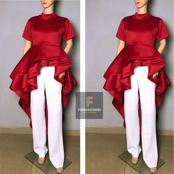 scuba peplum top
