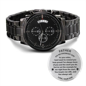 Ruhestand Geschenk für Vater, Papa Ruhestand Geschenk, glücklicher Ruhestand, personalisierte Uhr graviert, einzigartiges Geschenk für Papa, Geschenkbox vorhanden, Papa