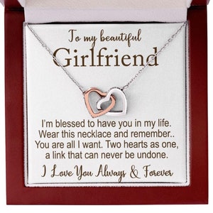 Gepersonaliseerde vriendin cadeau, uniek cadeau voor vriendin, hartketting, zinvol cadeau voor haar, bericht sieraden voor vriendin, geschenkdoos