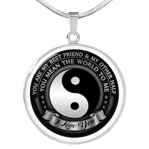 Yin Yang Couples Necklace, Gifts For Her, Sentimental Gifts, Valentines Day Gifts, Yin Yang Pendant, Medallion Necklace, Valentines Gift