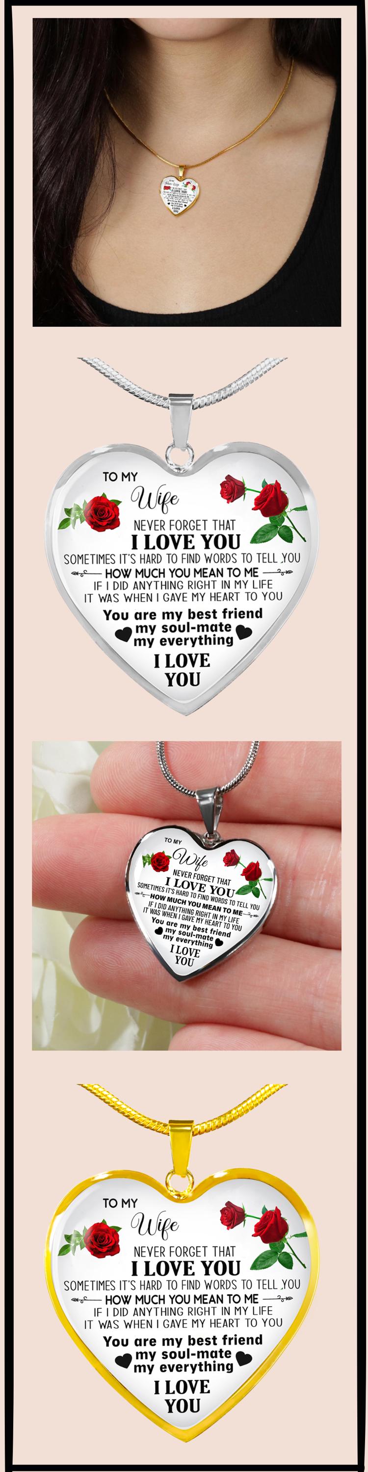 Collana Doppio Cuore Per Moglie – Argento Con Zircone – Verso Incluso – Regalo - 2
