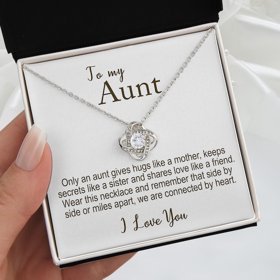 Aunt Gifts Knot Necklace Gifts for Aunt Personalized Gifts for