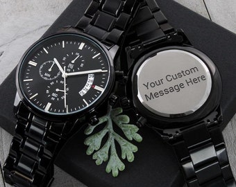 Gift For Him, Men Gifts, Unique Gift, Personalized Gift, Engraved Watch, Gifts For Men Who Have Everything, Birthday Gift, Christmas Gift