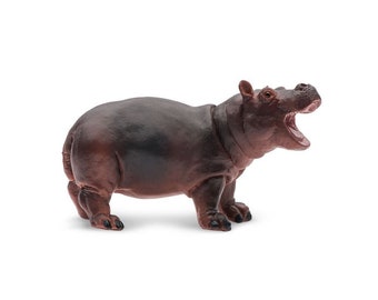 SAFARI LTD Hippopotamus Baby Figure For Crafts Figurines Arts Crafts Plastic Animal Ideas Collectible Educational Realistic Large Miniatures