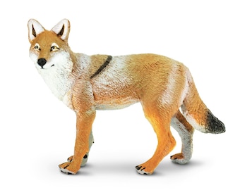 COYOTE ANIMAL Figurine Figures Large Miniature Figurines Plastic Figure For Crafts Realistic Diorama Cake Topper Desert Wilderness