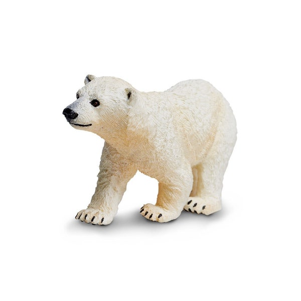 POLAR BEAR Cub Figurines Figures Large Miniature Figurine Plastic Animal Figure Crafts Realistic Model Safari LTD Diorama Toys Educational