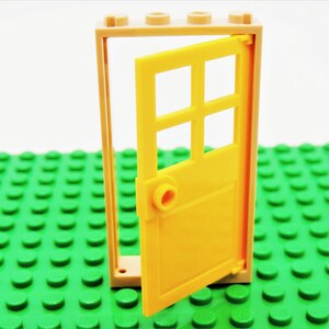 Lego Yellow White Doors 1x4x6 White Door Yellow Frames House Buildings  Set Of 5 