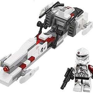 Lego Star Wars Minifigure BARC Clone Trooper Commander Neyo With Speeder Clone Wars Mini Figure 75037 Battle of Saleucami Miniature Army