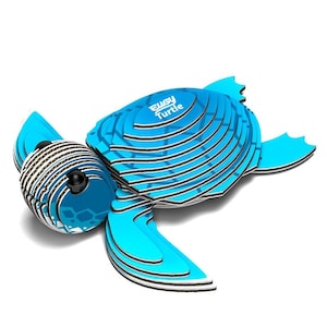 Turtle Shell Layout Carboard Sea Turtle 3D Puzzle: EUGY DIY Craft Kit, Educational Toy - Etsy